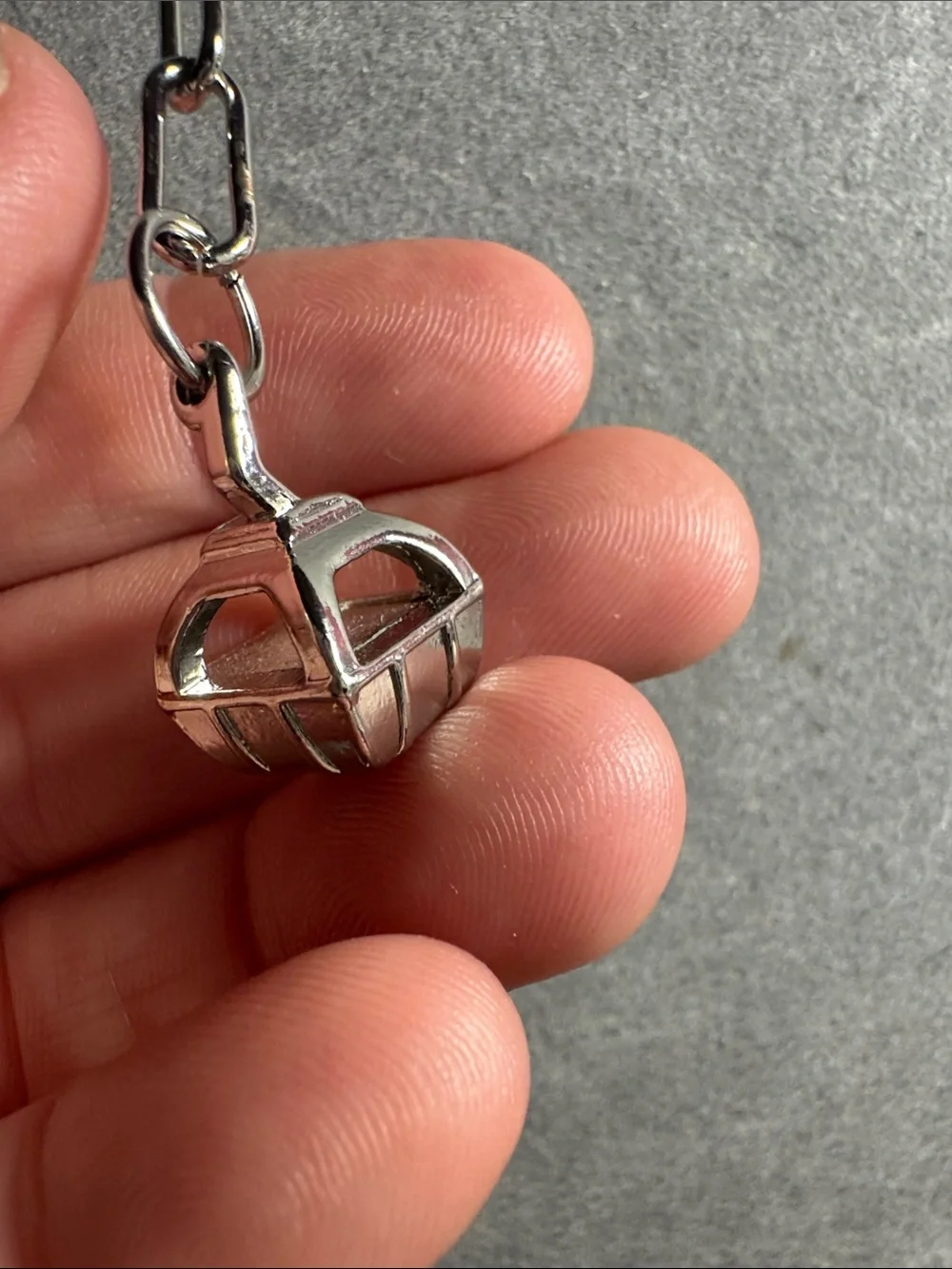 Hand Crafted Silver Cable Car Key Or Purse charm